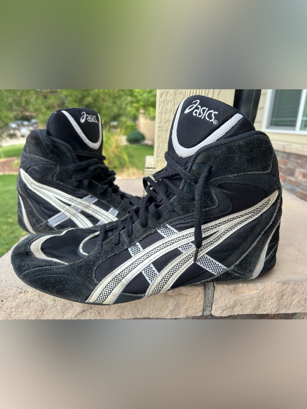 Vintage! ASICS Medalist MOSH Wrestling Shoes sz 12 #JL002